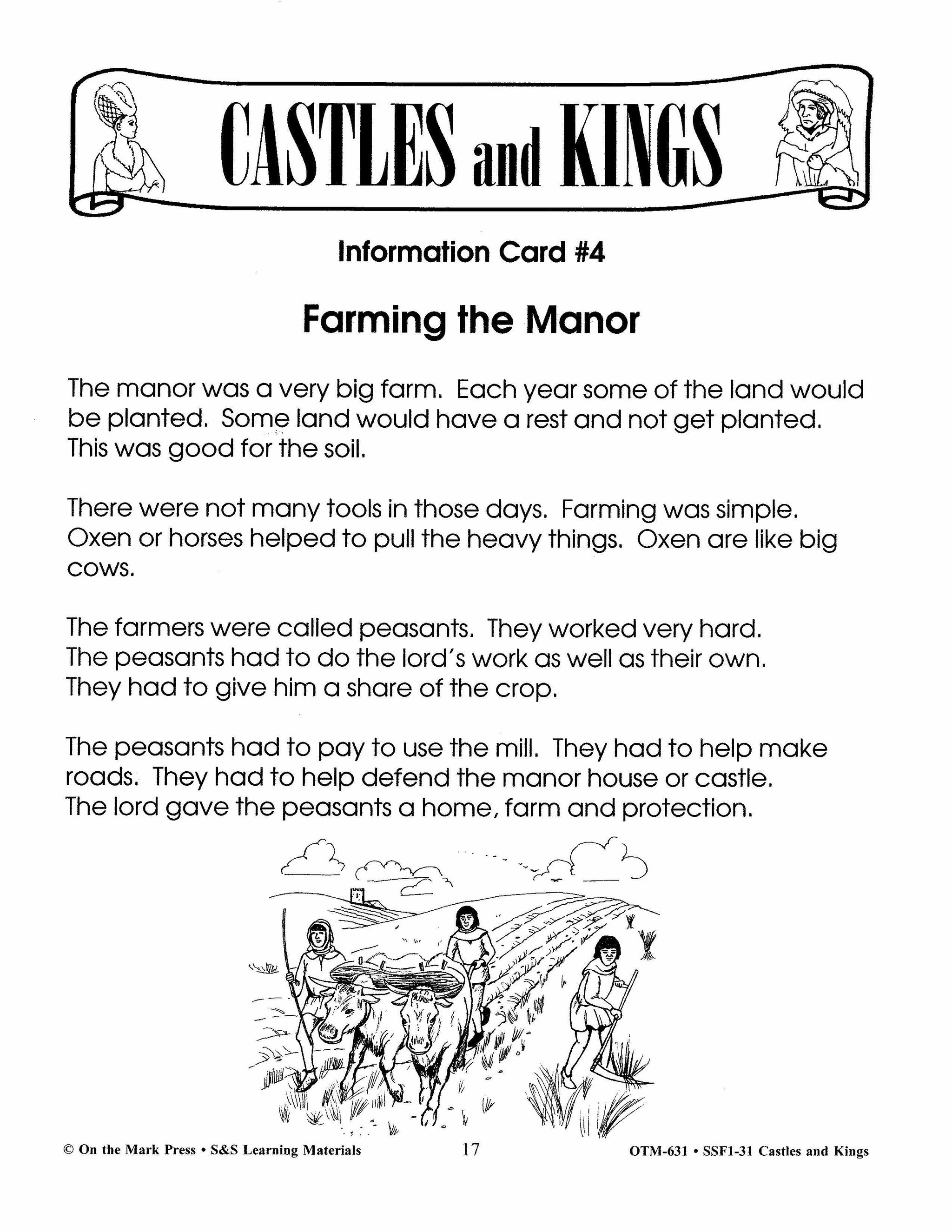 Castles and Kings Grades 4-6 Reading Level 3.0 to 4.0