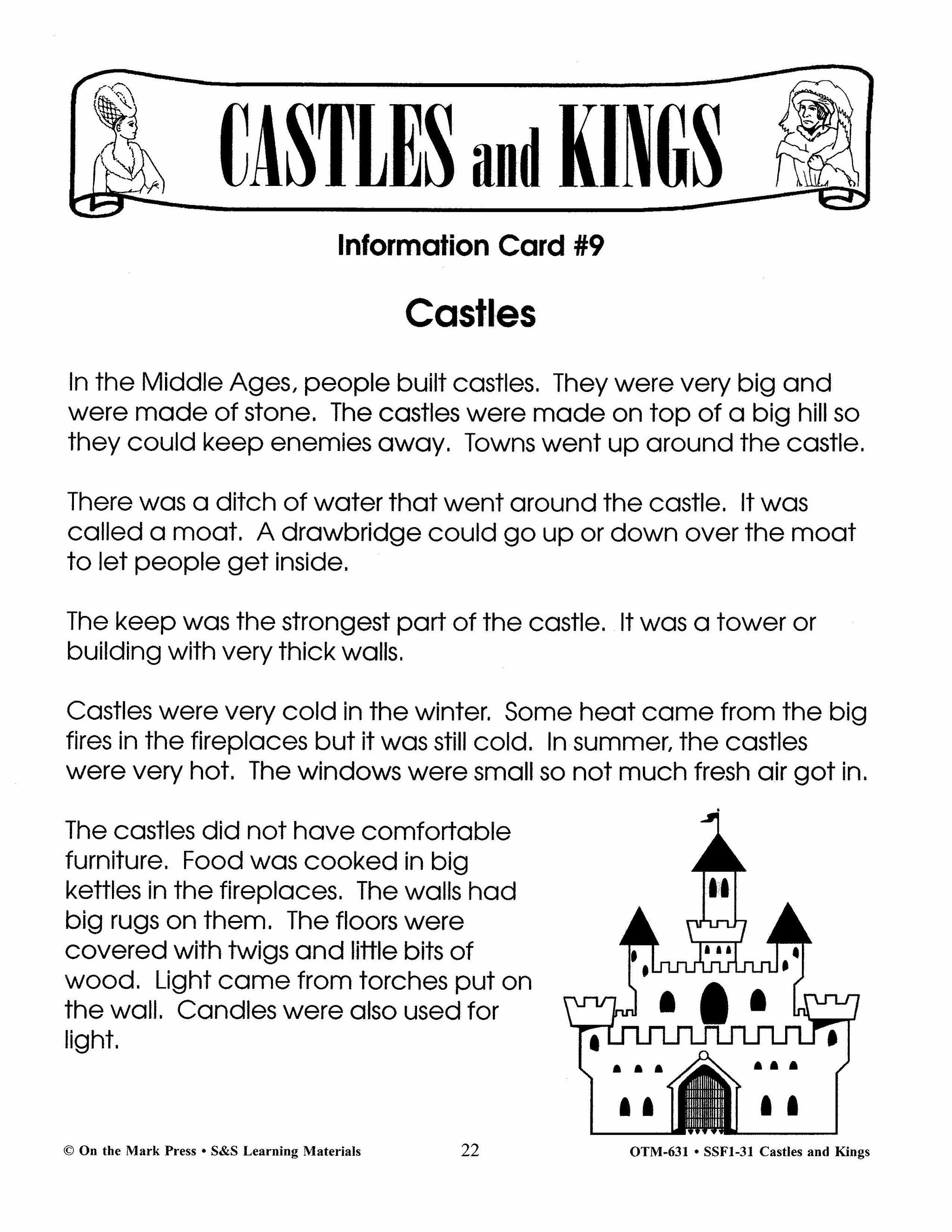 Castles and Kings Grades 4-6 Reading Level 3.0 to 4.0