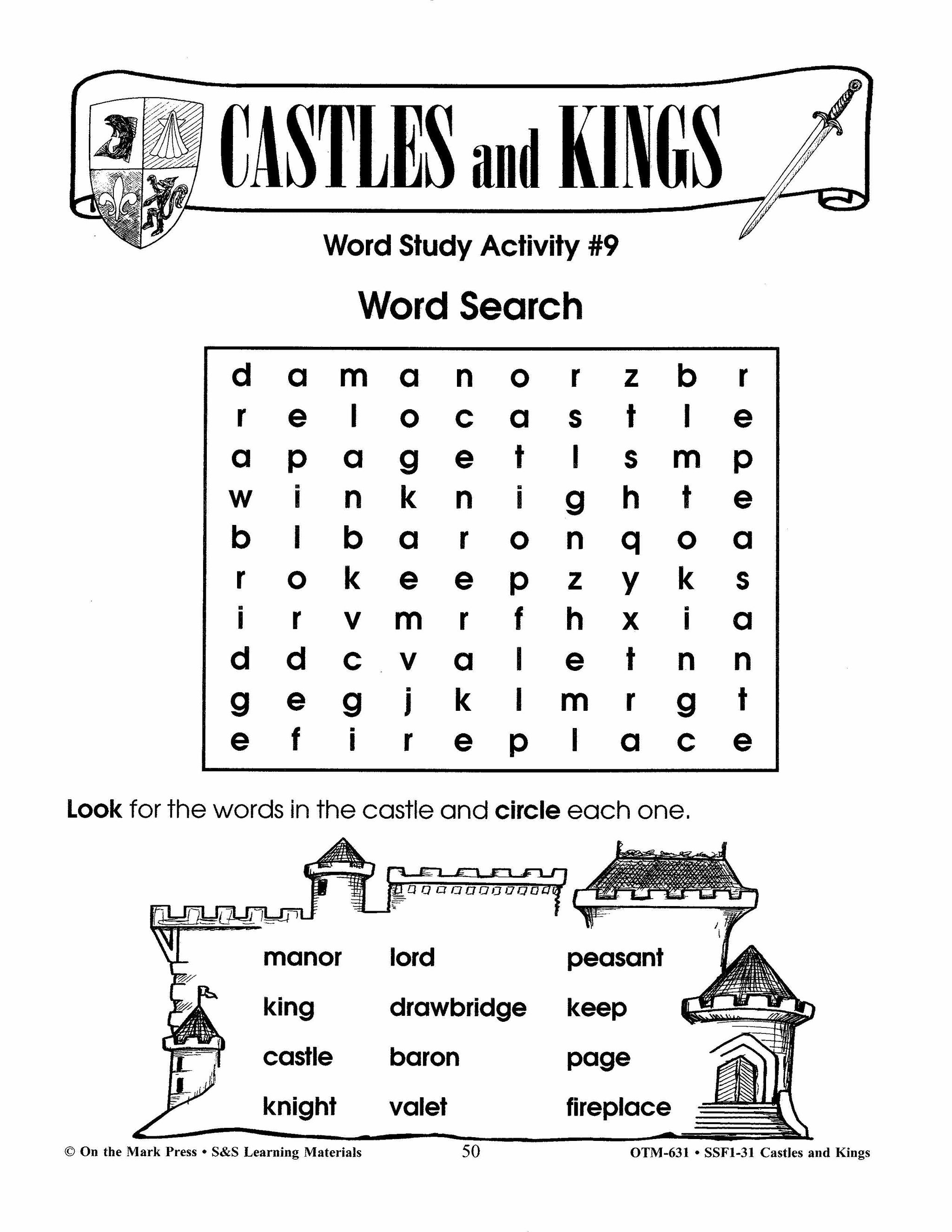 Castles and Kings Grades 4-6 Reading Level 3.0 to 4.0