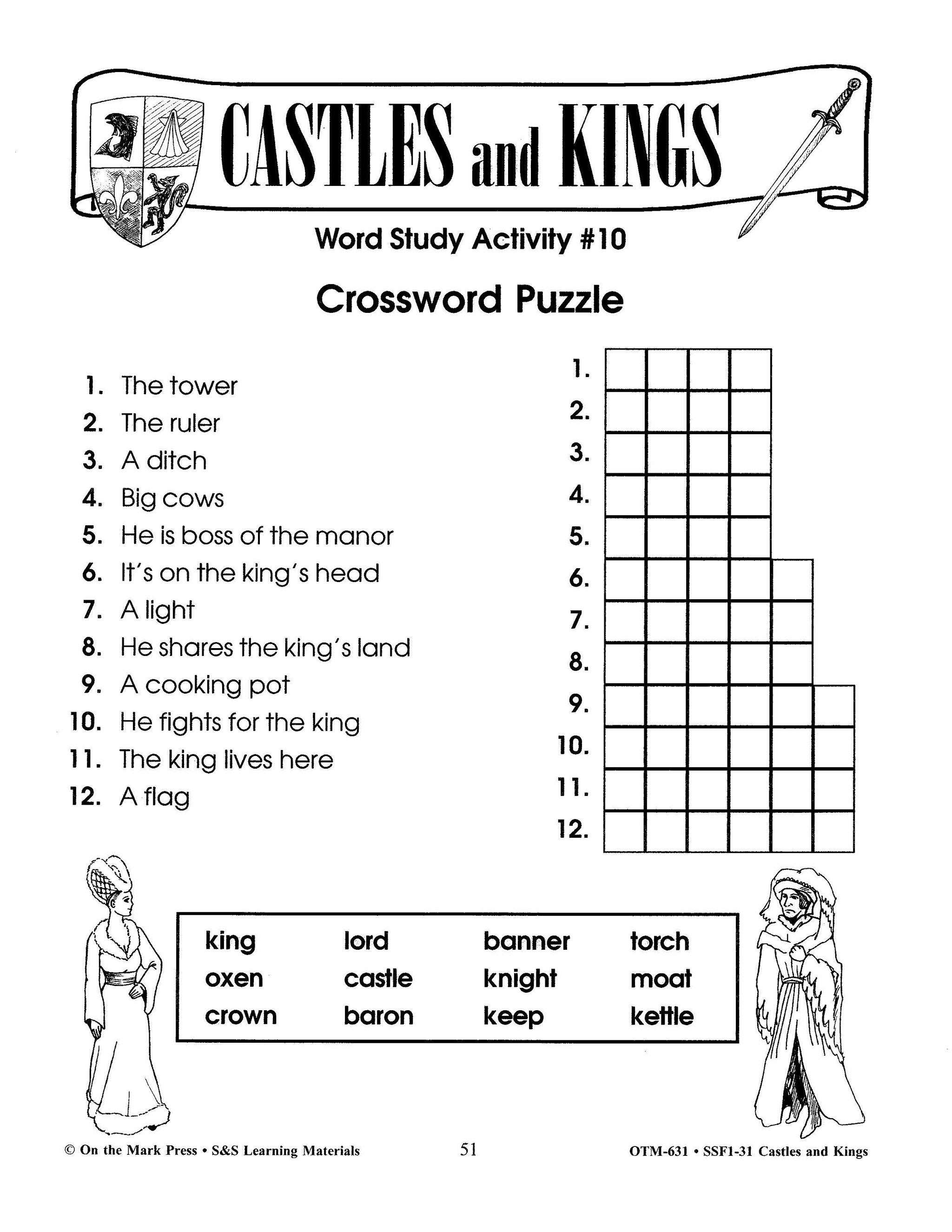 Castles and Kings Grades 4-6 Reading Level 3.0 to 4.0