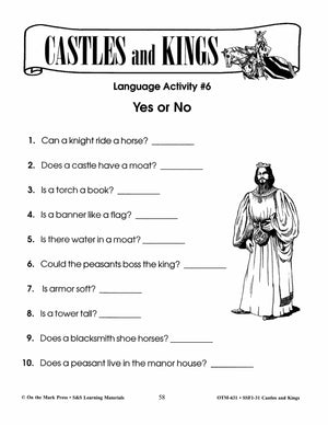 Castles and Kings Grades 4-6 Reading Level 3.0 to 4.0