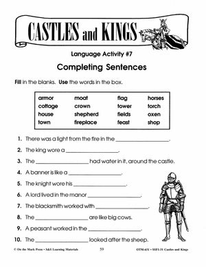 Castles and Kings Grades 4-6 Reading Level 3.0 to 4.0