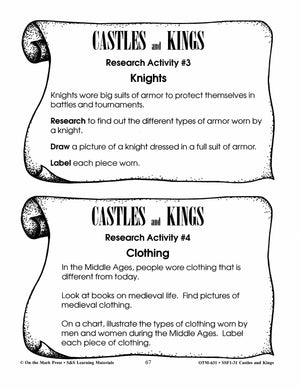 Castles and Kings Grades 4-6 Reading Level 3.0 to 4.0