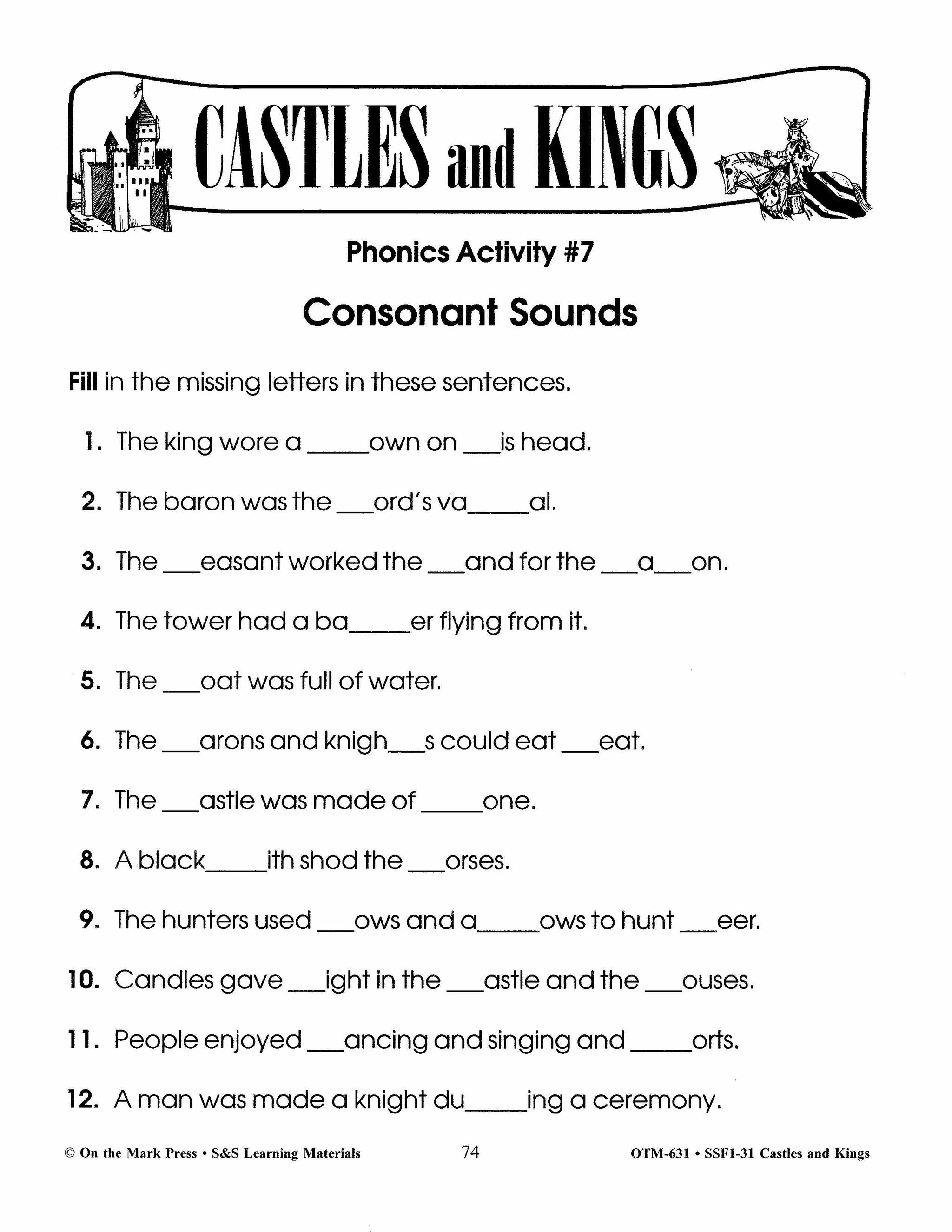 Castles and Kings Grades 4-6 Reading Level 3.0 to 4.0