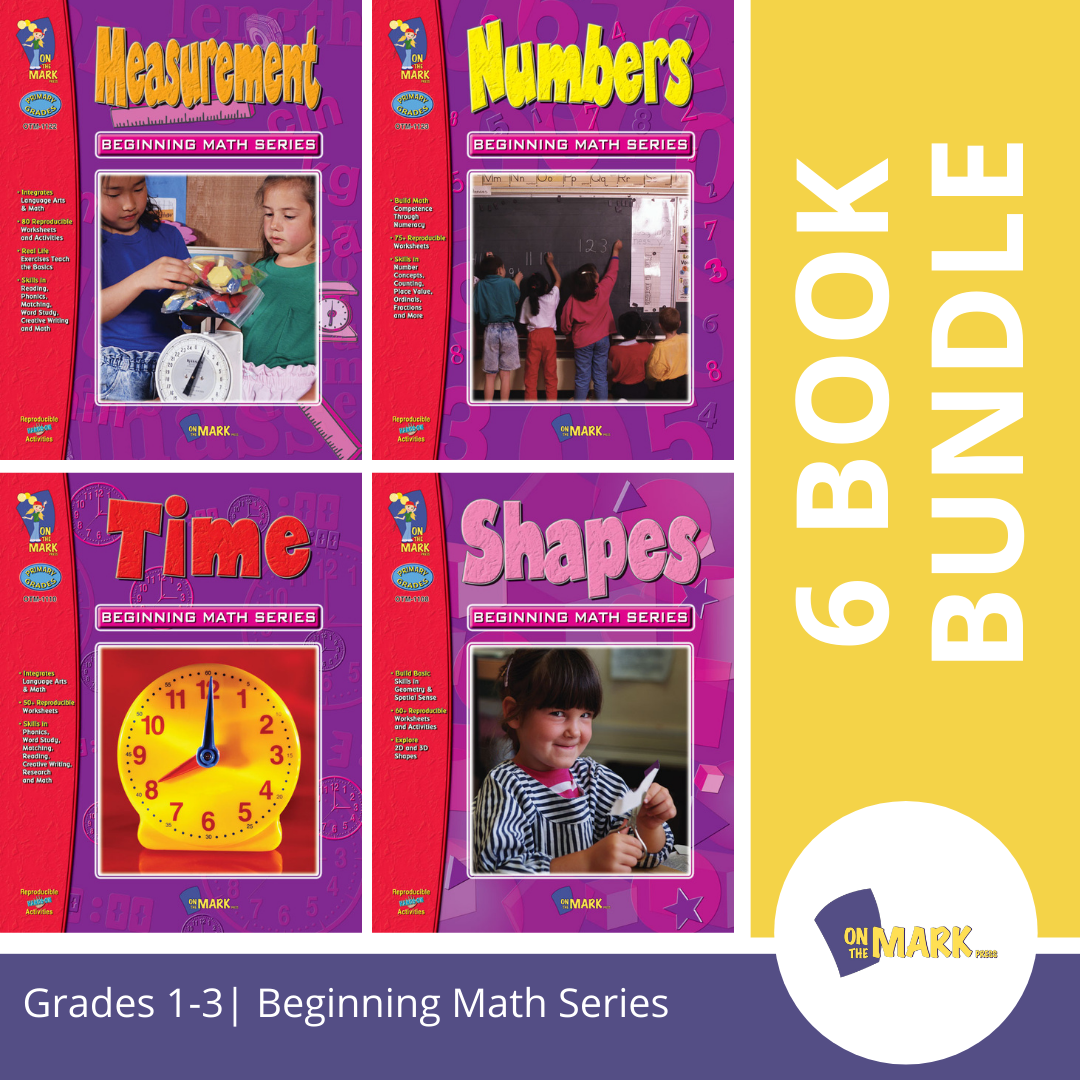 Beginning Math 6 Book Bundle Grades 1-3