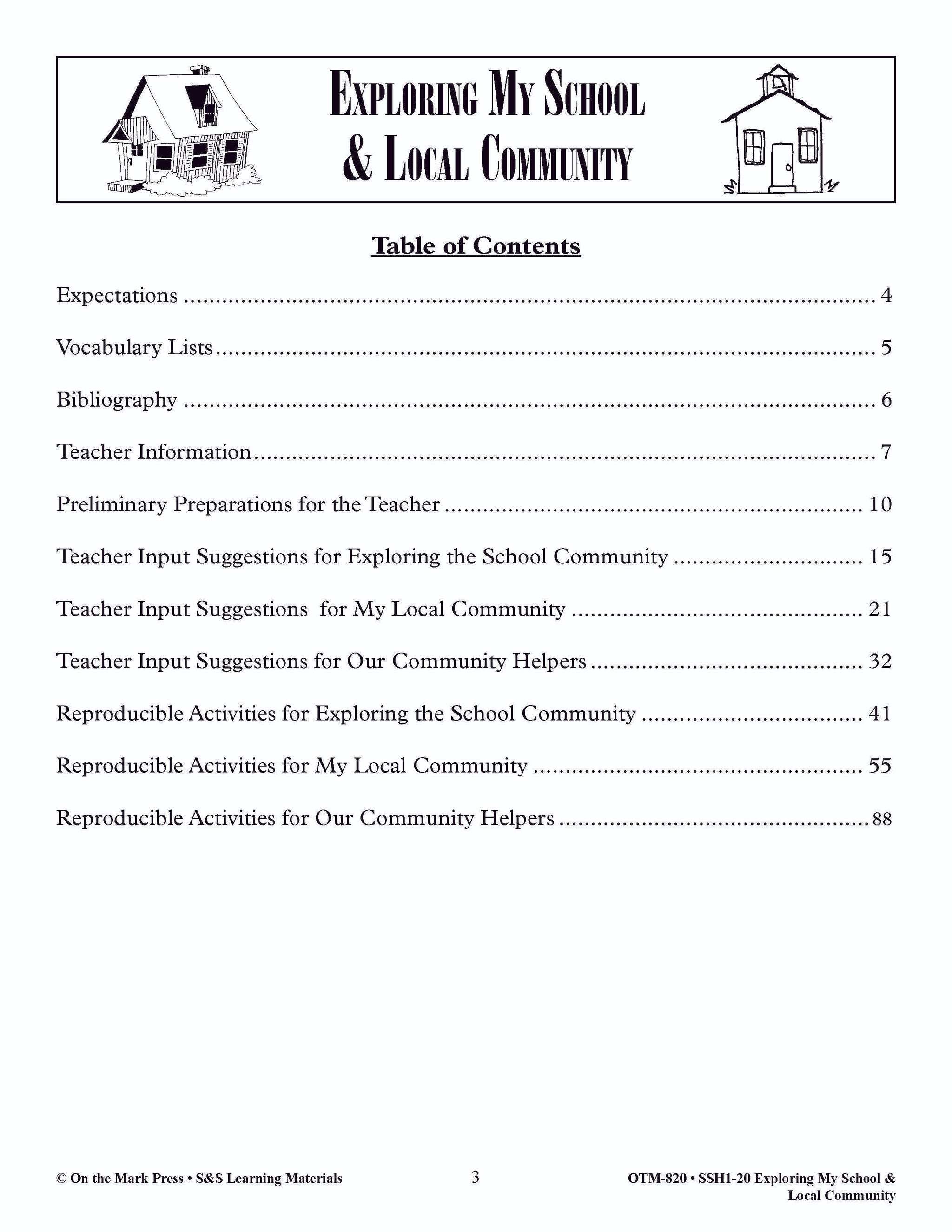 Exploring My School & Local Community Grade 1