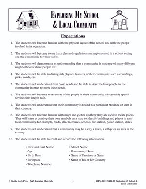 Exploring My School & Local Community Grade 1