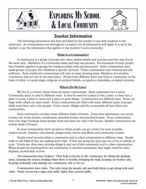 Exploring My School & Local Community Grade 1