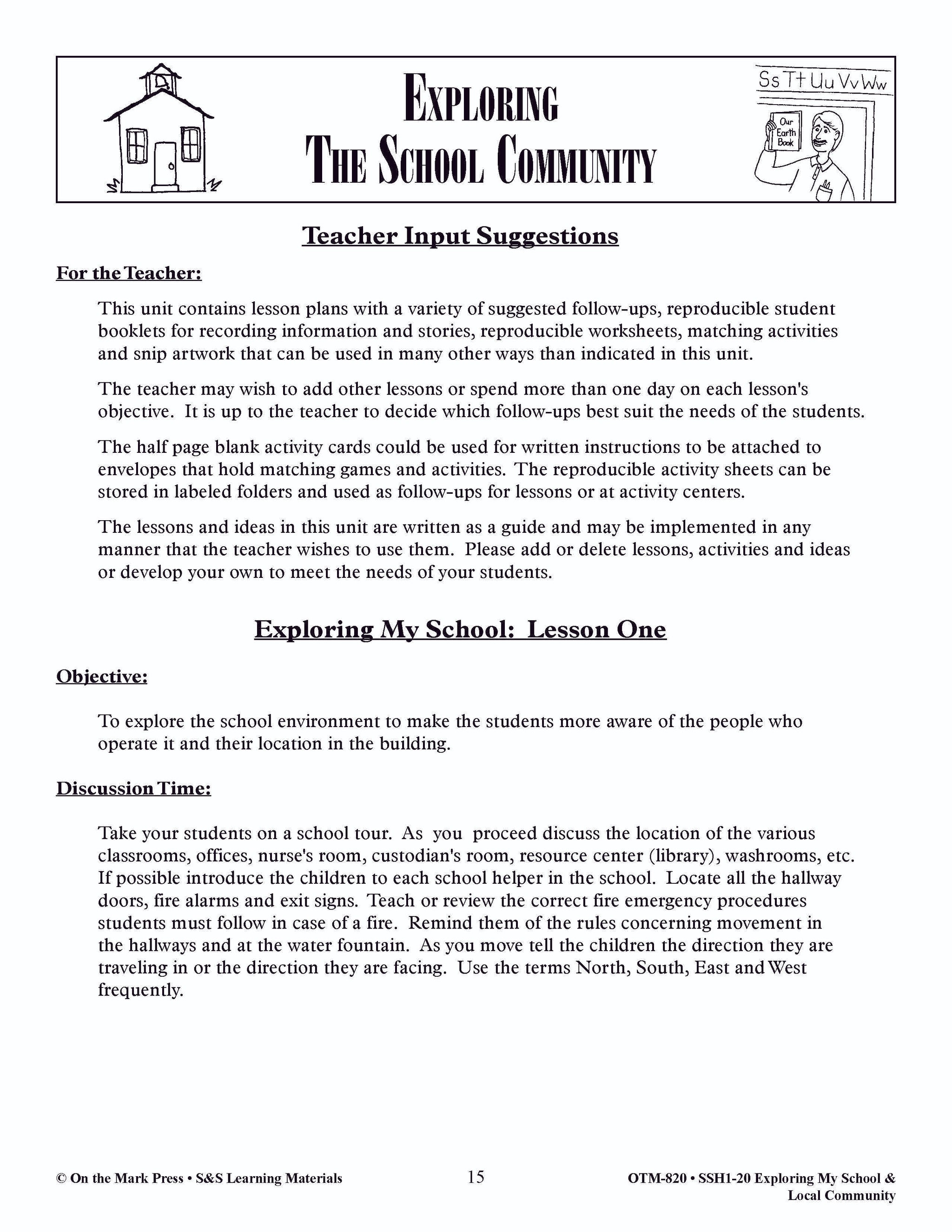 Exploring My School & Local Community Grade 1