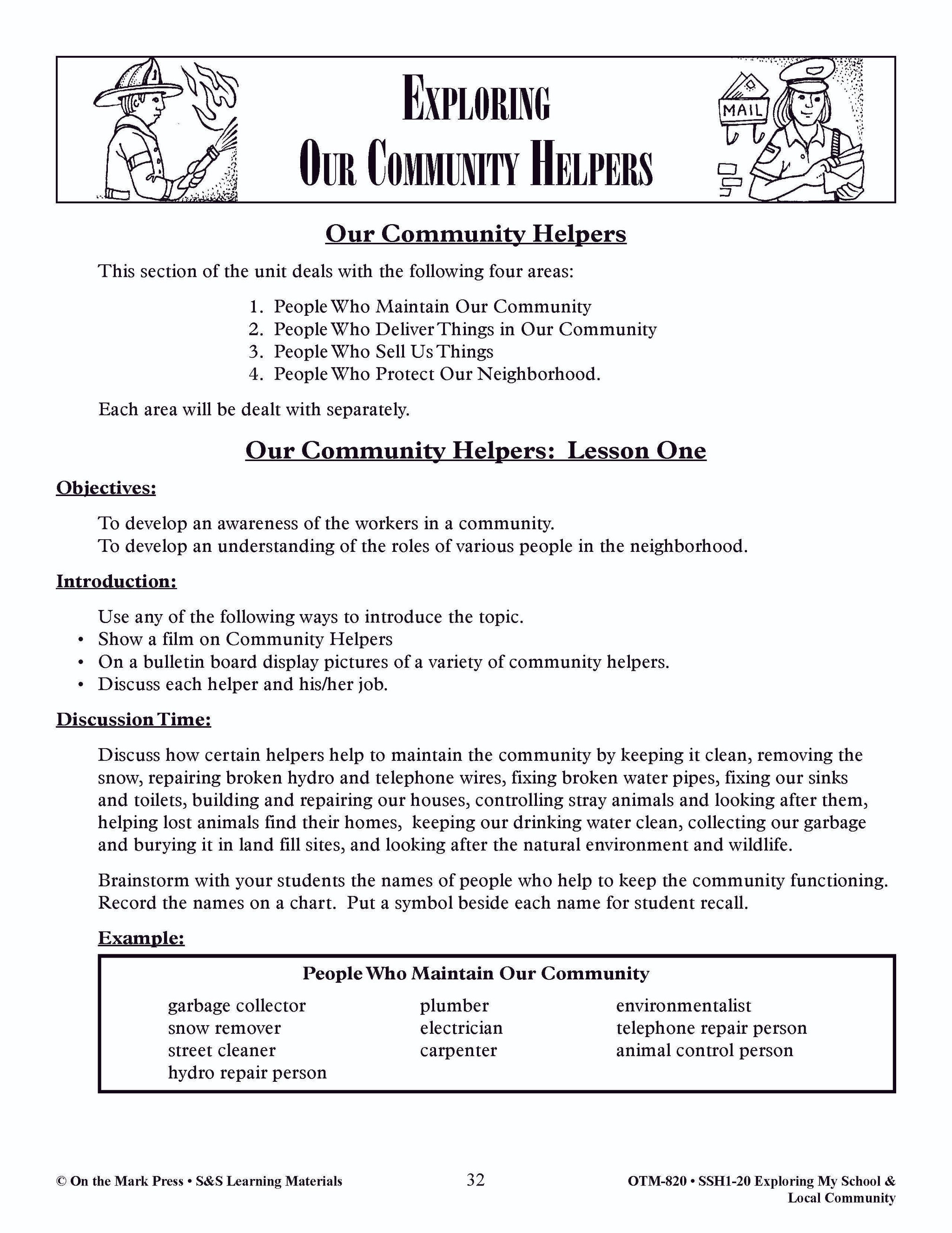 Exploring My School & Local Community Grade 1