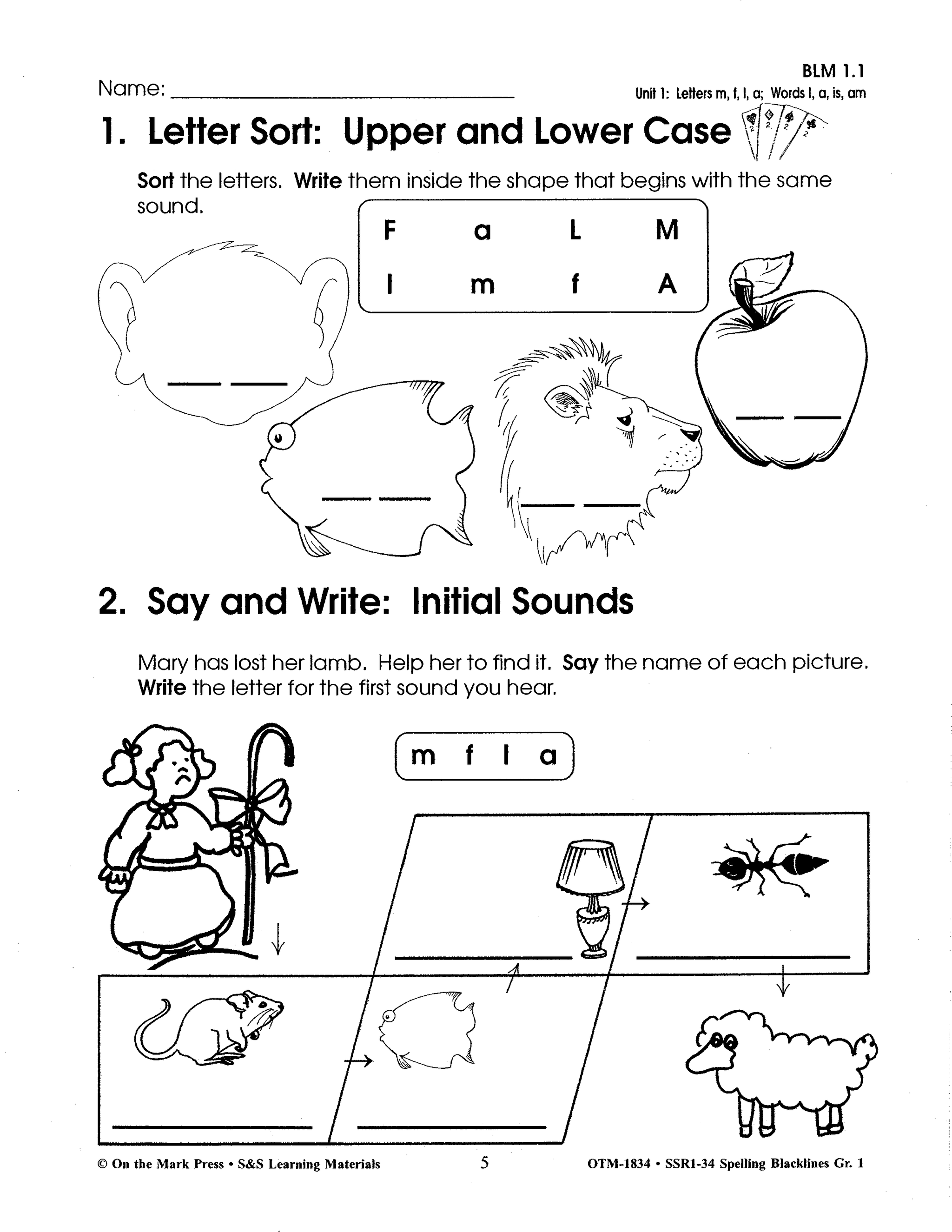 Spelling Grade 1 Program & Blacklines Bundle! * 36 Weeks of Content!