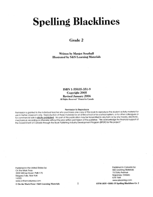 Spelling Grade 2 Program & Blacklines Bundle! * 36 Weeks of Content!