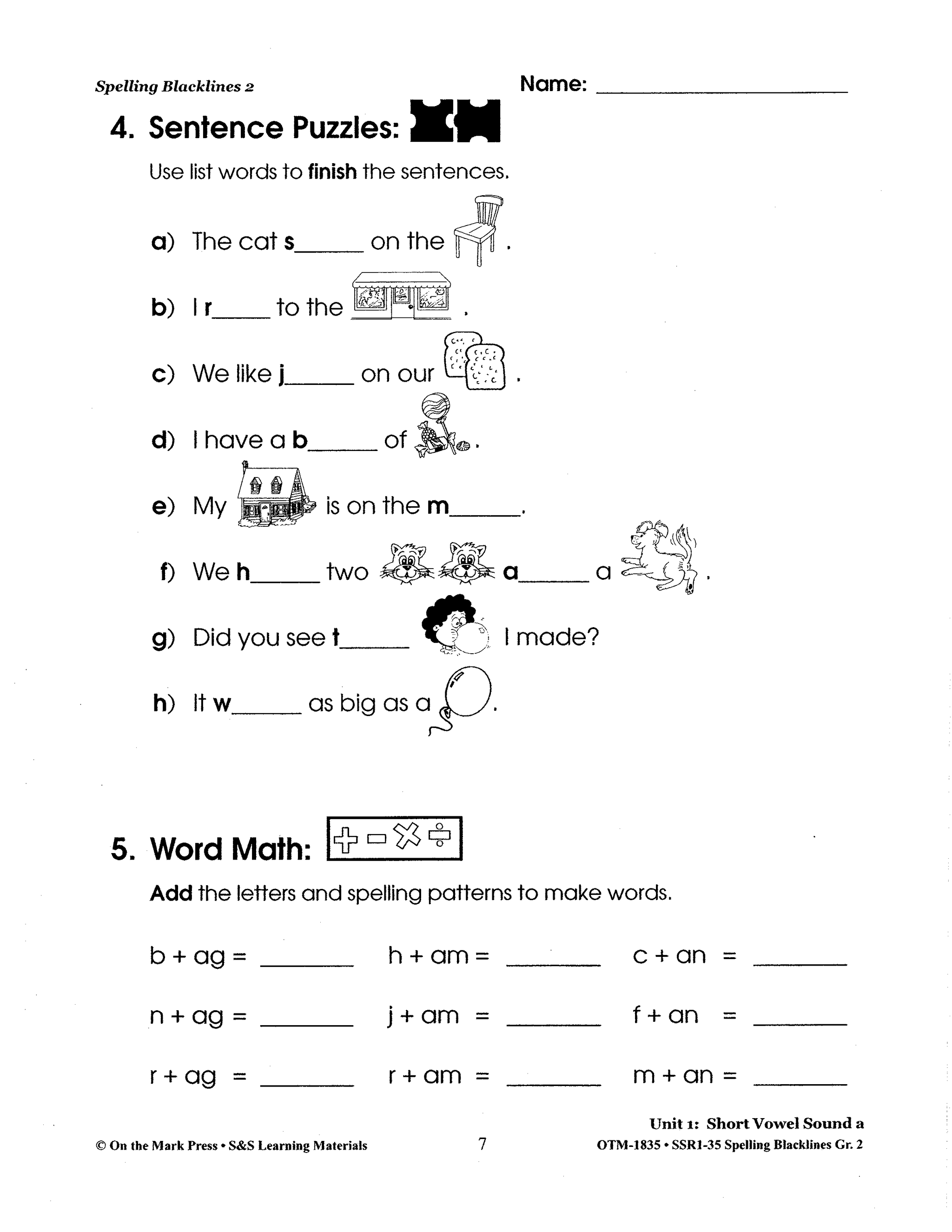 Spelling Grade 2 Program & Blacklines Bundle! * 36 Weeks of Content!