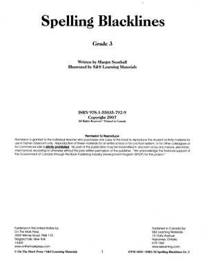 Spelling Grade 3 Program & Blacklines Bundle! * 36 Weeks of Content!