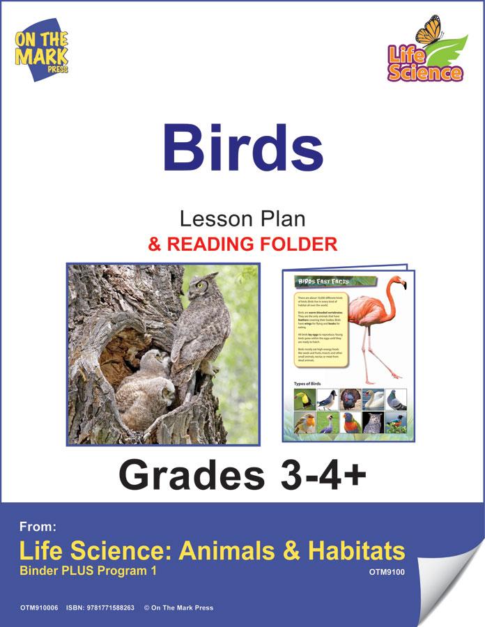 Birds Activities & Fast Fact Reading Folder Grades 3+
