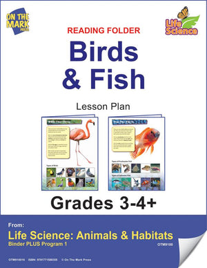 Birds & Fish Reading Folder Grades 3+