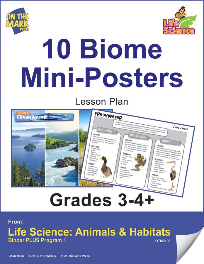 10 Life Biome Full Color Mini-Posters Grades 3+