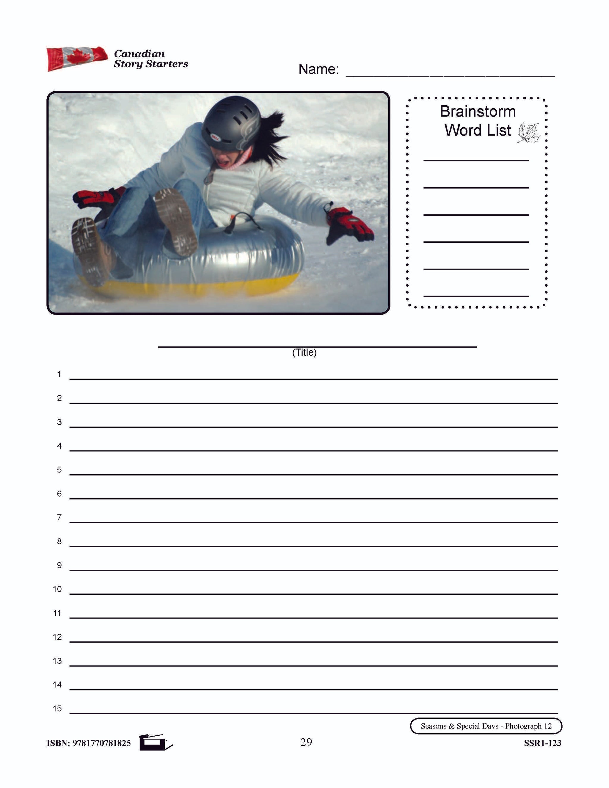 Canadian Story Starters Grades 4-6