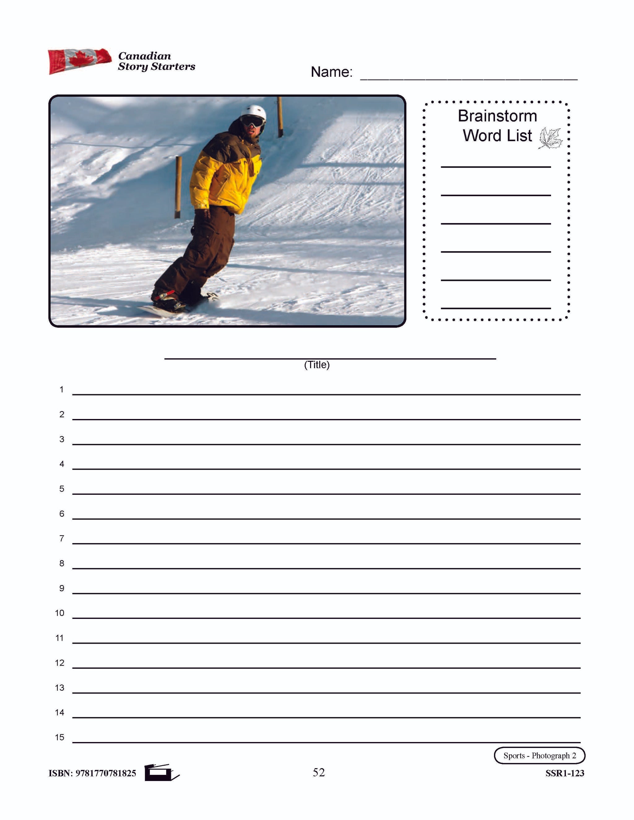 Canadian Story Starters Grades 4-6