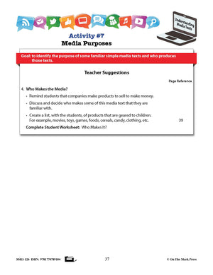 Media Literacy for Canadian Students Grades 2-3 - Understanding Texts and Media Forms