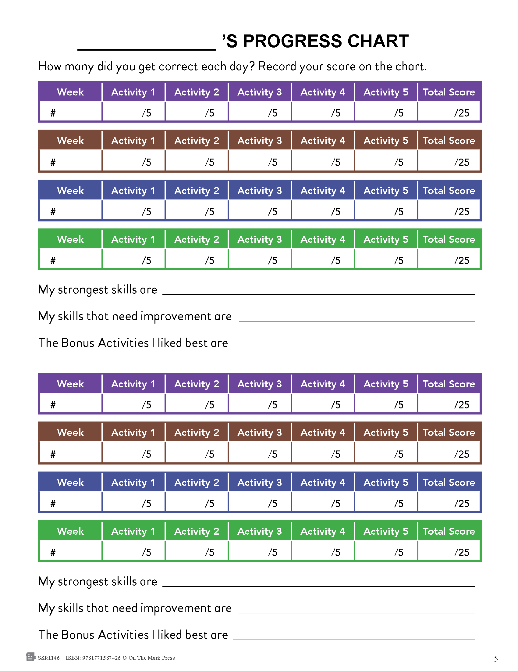 Canadian Daily Language Activities Grade 3