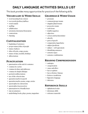 Canadian Daily Language Activities Grade 3