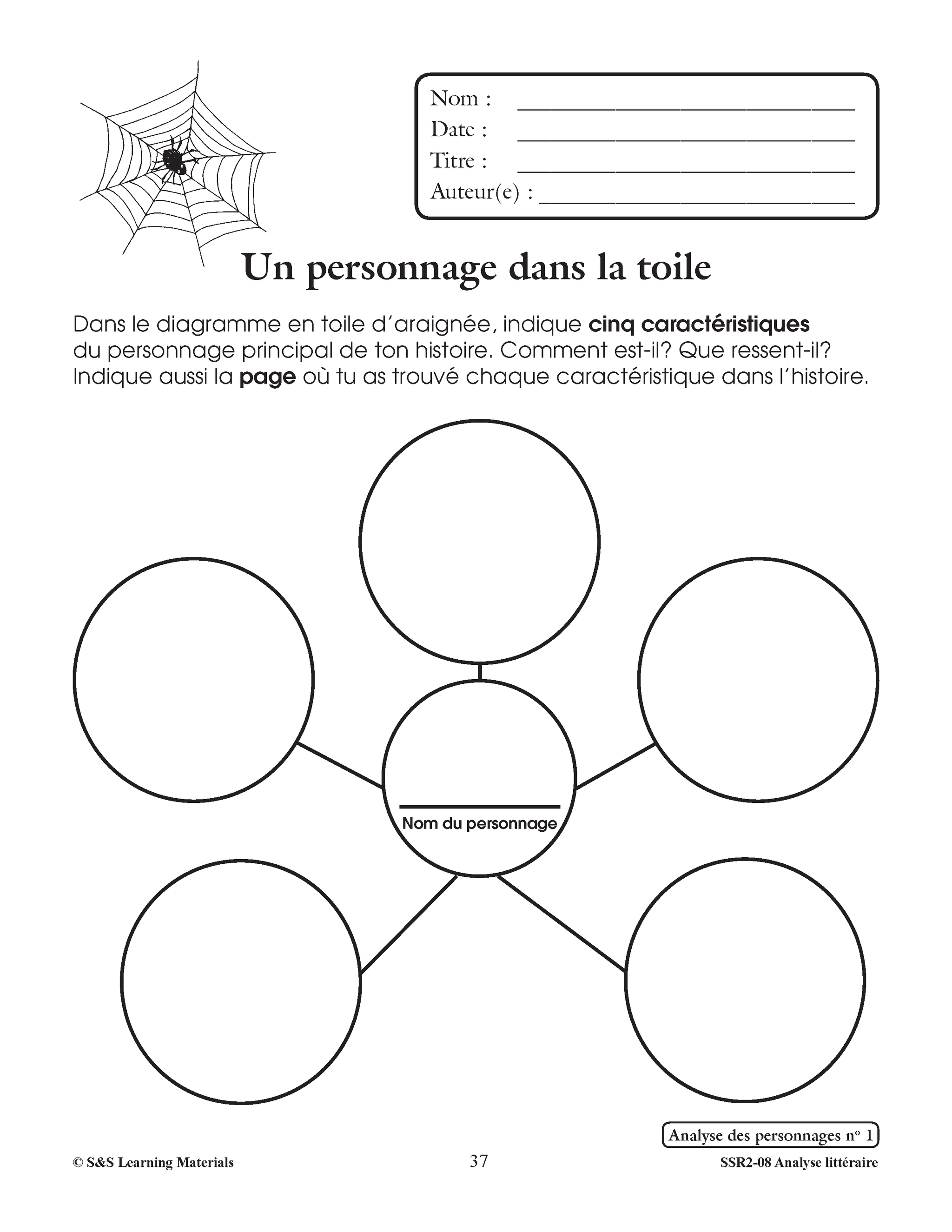 Analyse littéraire 4e à 6e année