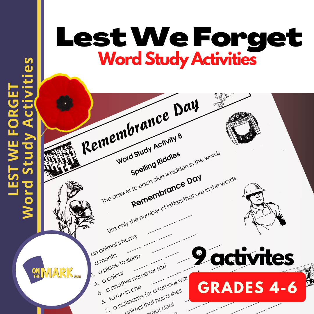 Lest We Forget Word Study Activities For Grades 4-6