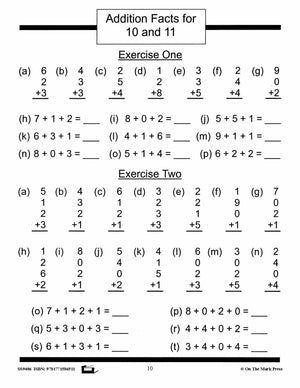 Addition Drill Facts Workbook Grades 2/3 #2