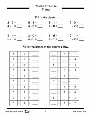 Subtraction Facts Workbook Grades 2/3