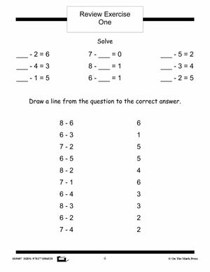 Subtraction Facts Workbook Grades 2/3