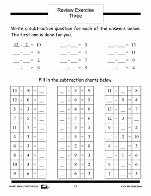Subtraction Facts Workbook Grades 2/3