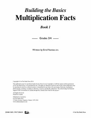 Multiplication Facts Workbook Grades 3/4  #1