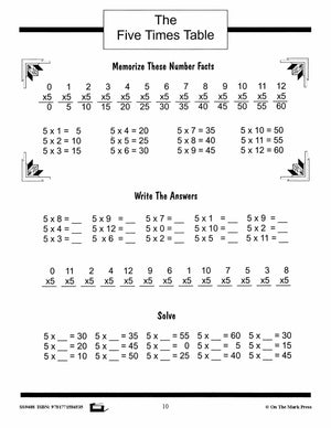 Multiplication Facts Workbook Grades 3/4  #1