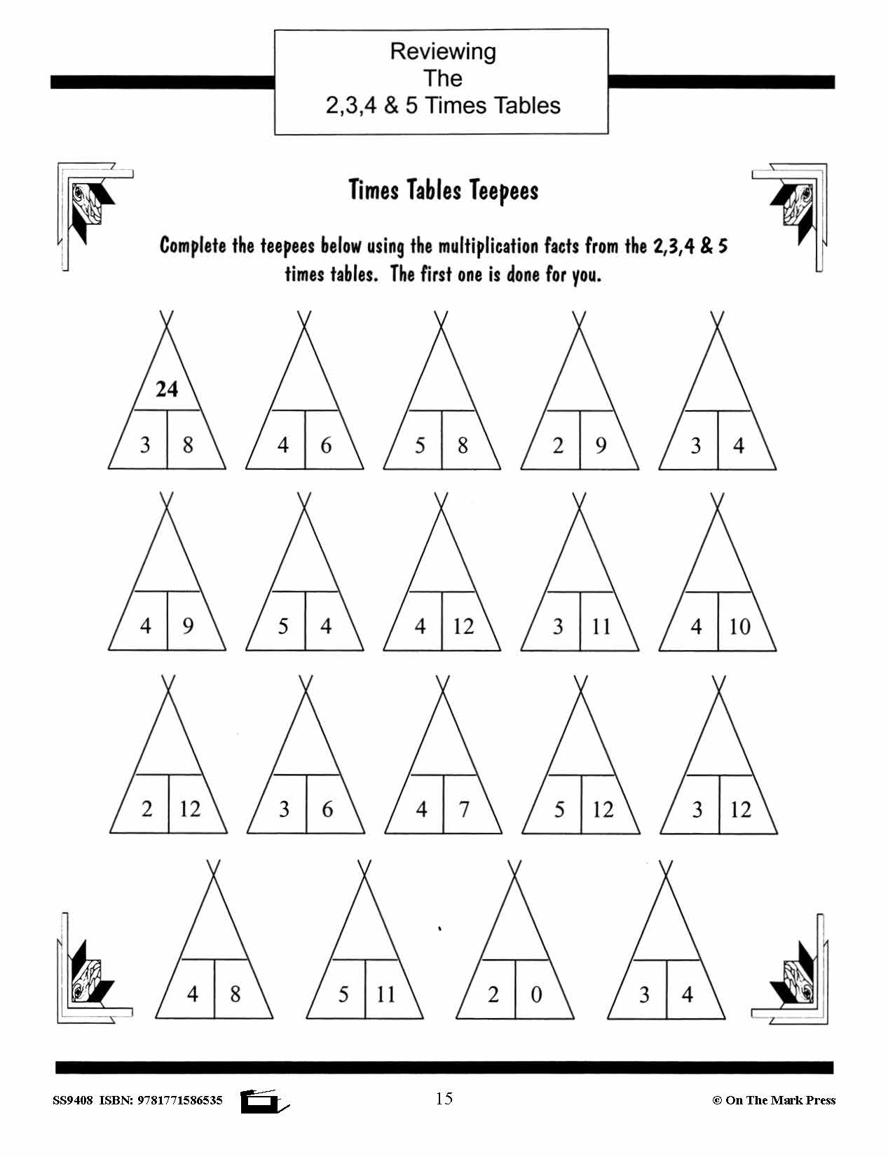 Multiplication Facts Workbook Grades 3/4  #1