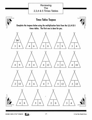 Multiplication Facts Workbook Grades 3/4  #1