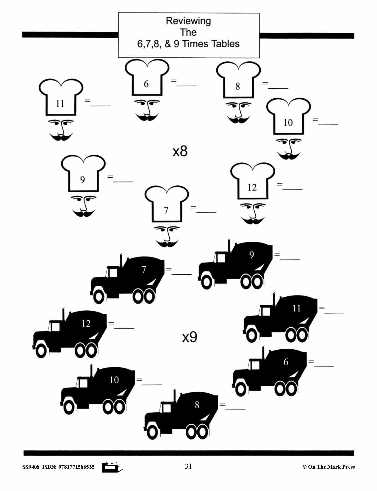 Multiplication Facts Workbook Grades 3/4  #1