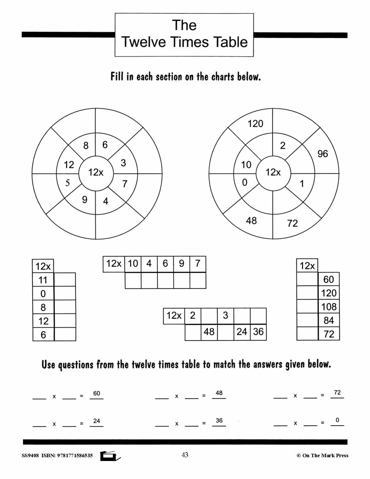 Multiplication Facts Workbook Grades 3/4  #1