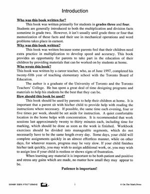 Multiplication Facts Workbook Grades 3/4  #2