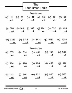 Multiplication Facts Workbook Grades 3/4  #2
