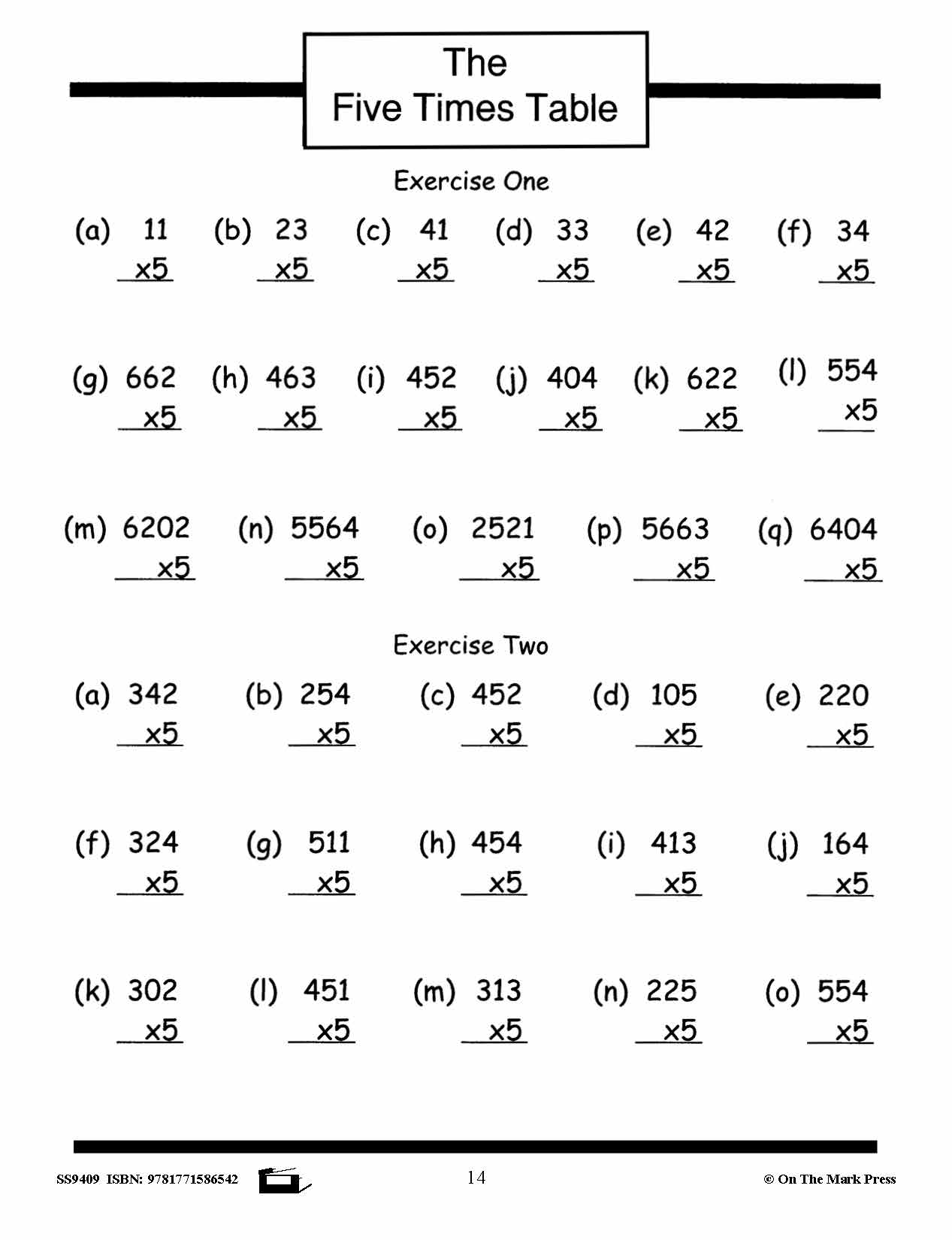 Multiplication Facts Workbook Grades 3/4  #2