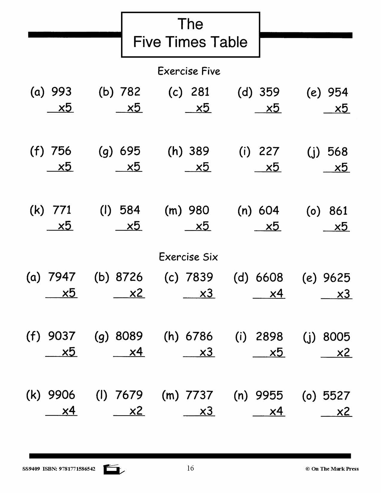 Multiplication Facts Workbook Grades 3/4  #2
