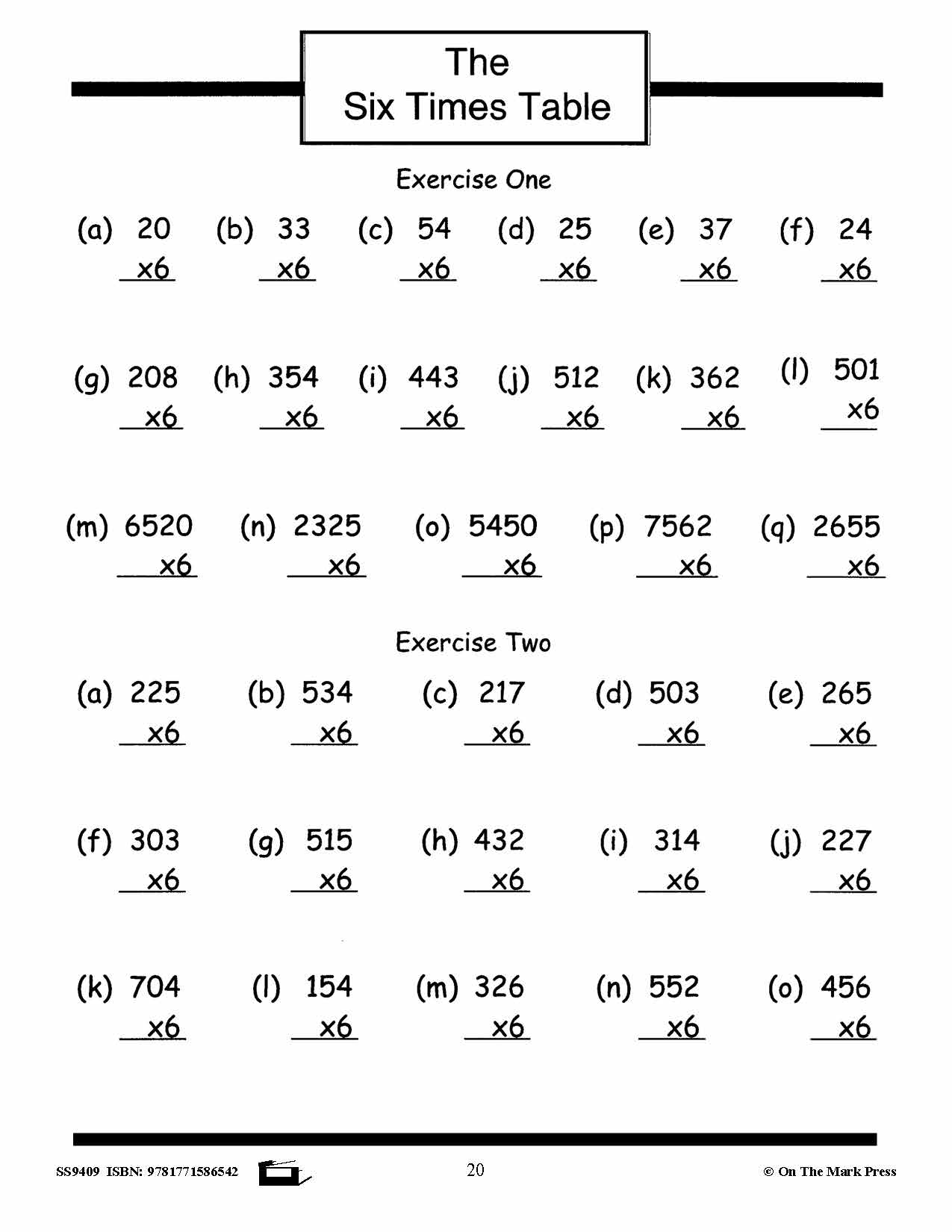 Multiplication Facts Workbook Grades 3/4  #2