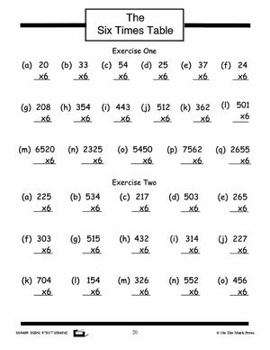 Multiplication Facts Workbook Grades 3/4  #2
