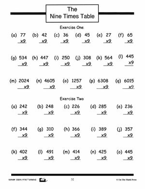 Multiplication Facts Workbook Grades 3/4  #2