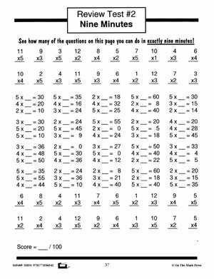 Multiplication Facts Workbook Grades 3/4  #2