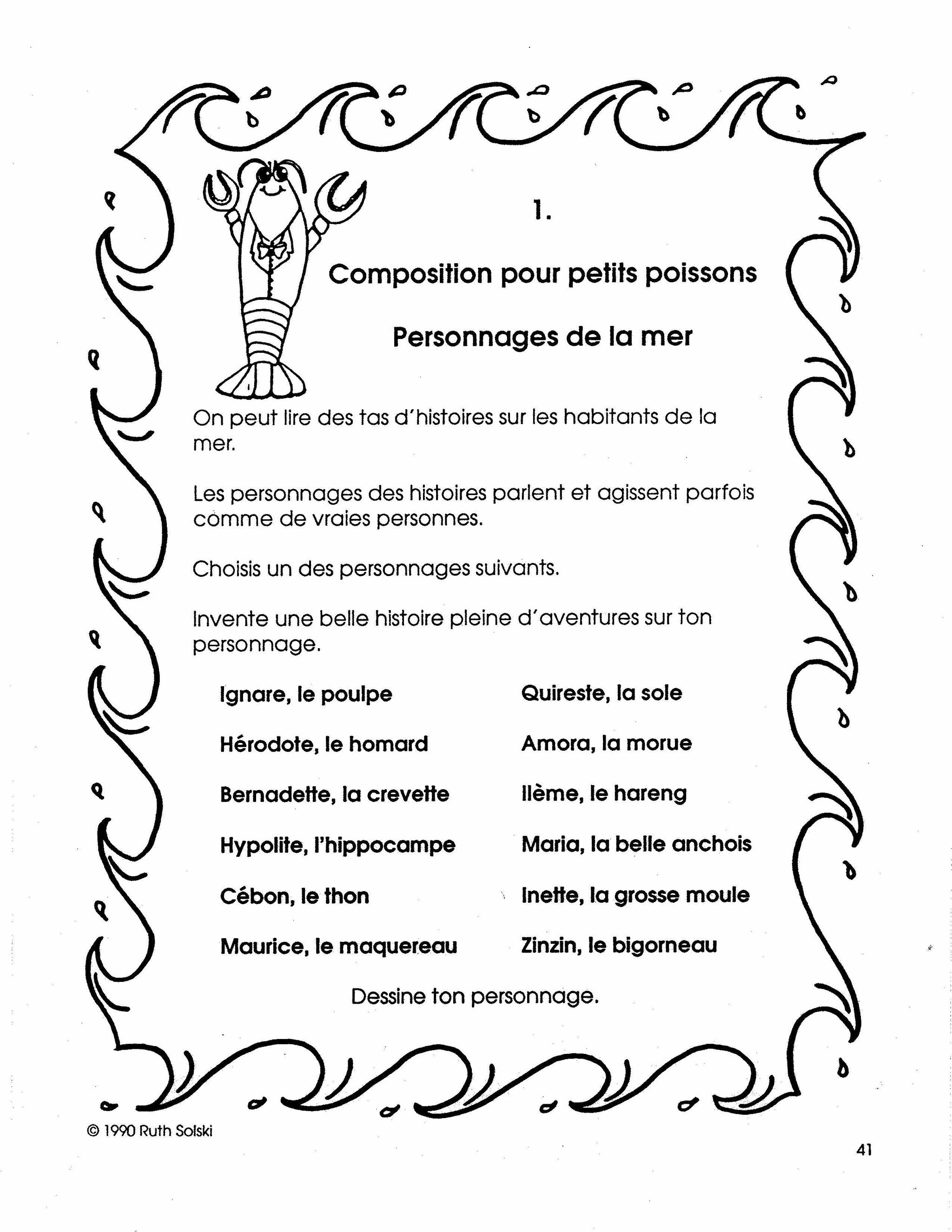 Le secrets de la mer 3e à 4e année