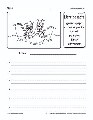 Amorces d'histoires dessins humoristiques 1e à 3e année