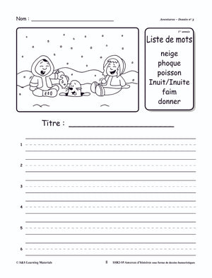 Amorces d'histoires dessins humoristiques 1e à 3e année