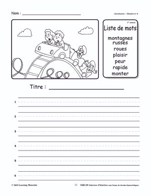 Amorces d'histoires dessins humoristiques 1e à 3e année